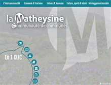 Tablet Screenshot of ccmatheysine.fr